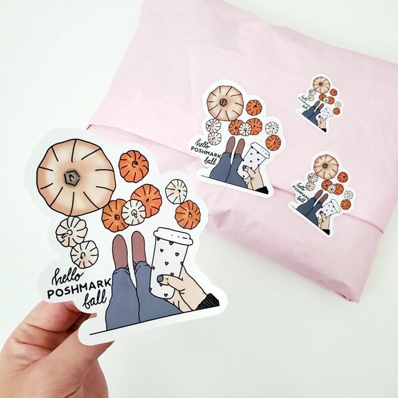 LB032 Hello Poshmark Fall Stickers [Price Firm] - Picture 6 of 8